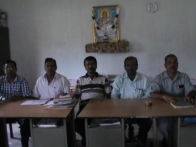 Staff meeting at school